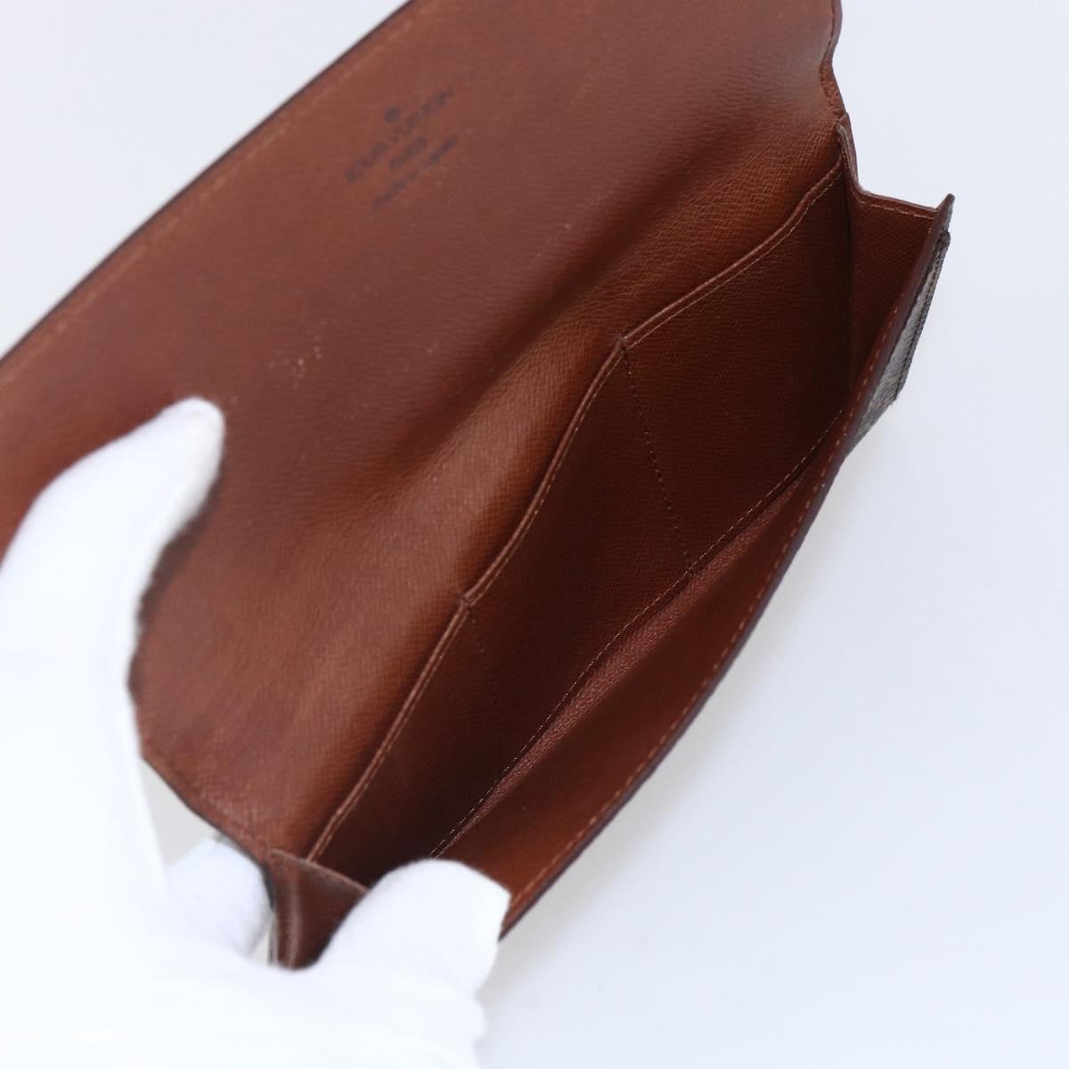 LOUIS VUITTON Monogram Porte Yen 3 Credit Long Wallet M61818 LV Auth th6494