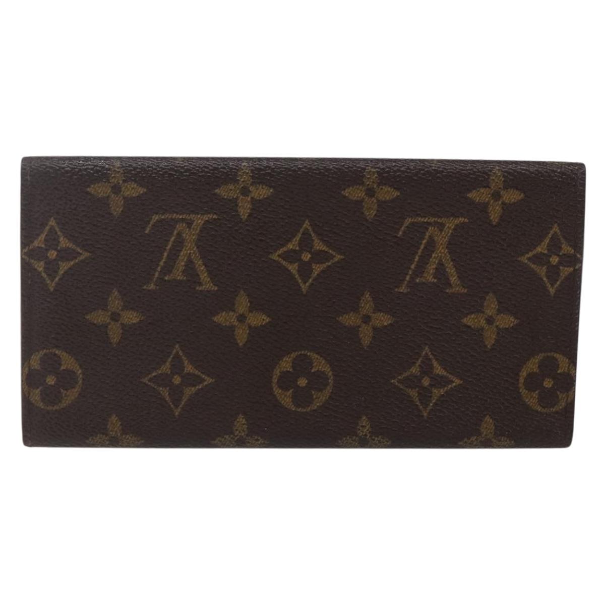 LOUIS VUITTON Monogram Porte Yen 3 Credit Long Wallet M61818 LV Auth th6494