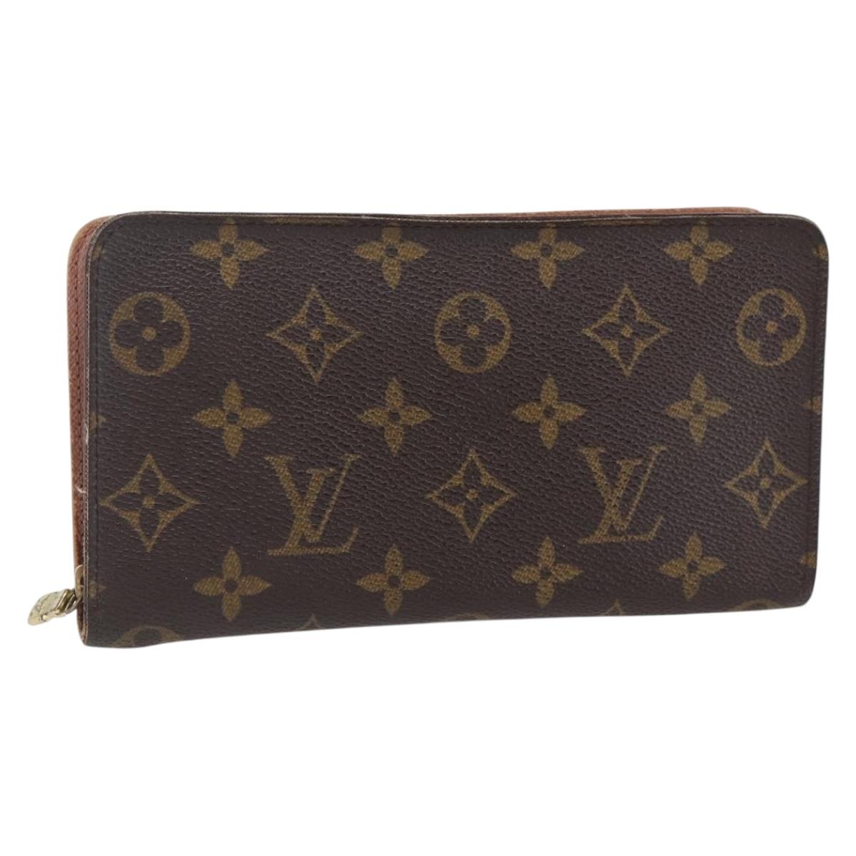 LOUIS VUITTON Monogram Porte Monnaie Zip Long Wallet M61727 LV Auth th6498