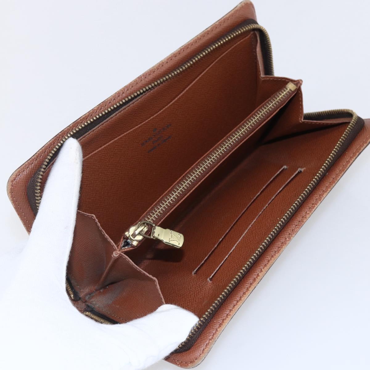 LOUIS VUITTON Monogram Porte Monnaie Zip Long Wallet M61727 LV Auth th6498