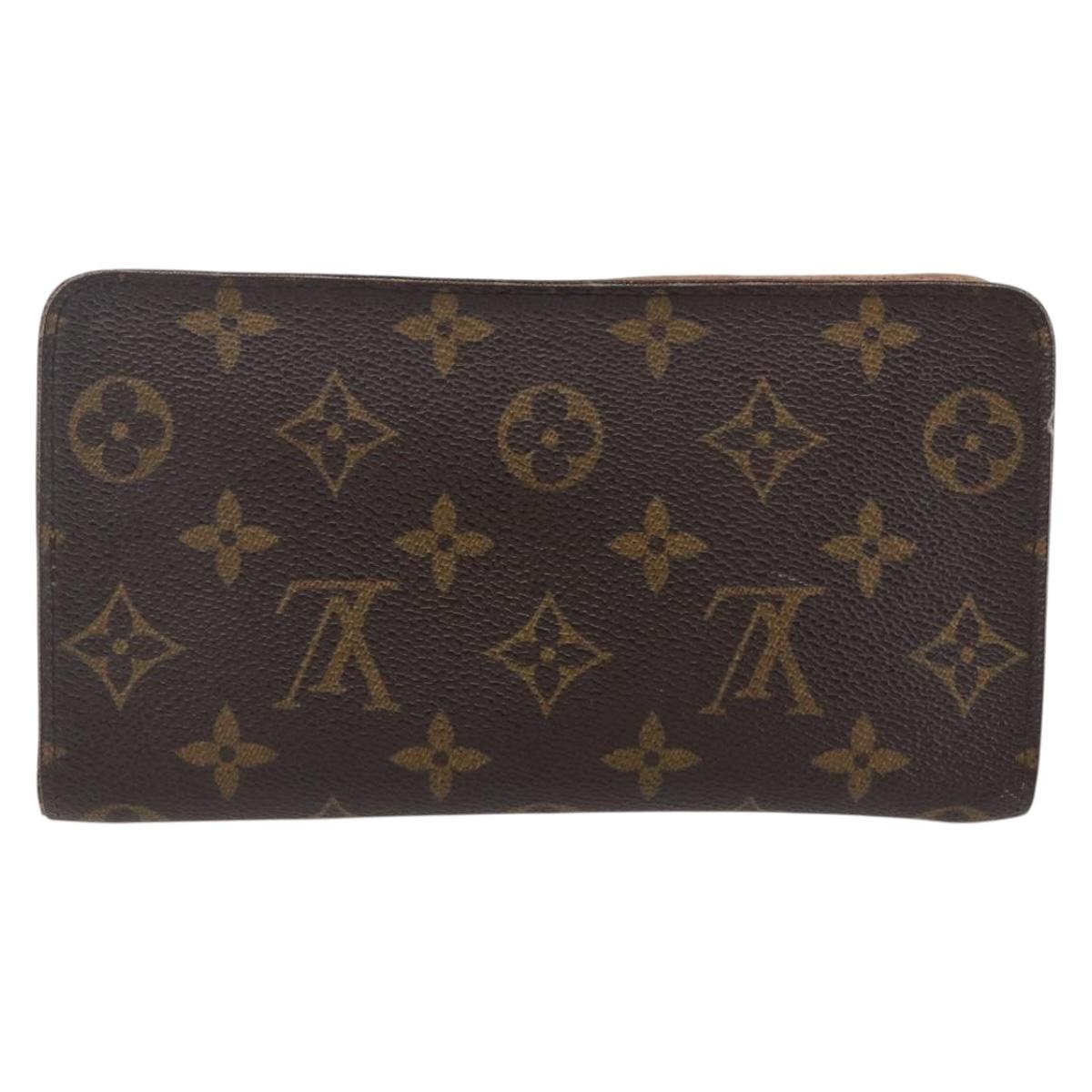 LOUIS VUITTON Monogram Porte Monnaie Zip Long Wallet M61727 LV Auth th6498
