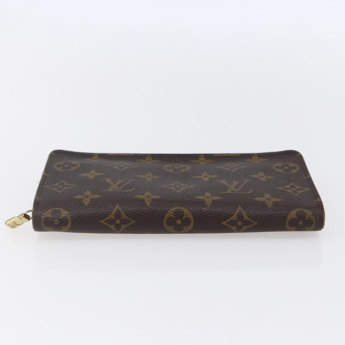 LOUIS VUITTON Monogram Porte Monnaie Zip Long Wallet M61727 LV Auth th6498