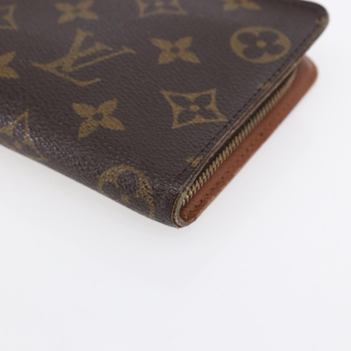 LOUIS VUITTON Monogram Porte Monnaie Zip Long Wallet M61727 LV Auth th6498