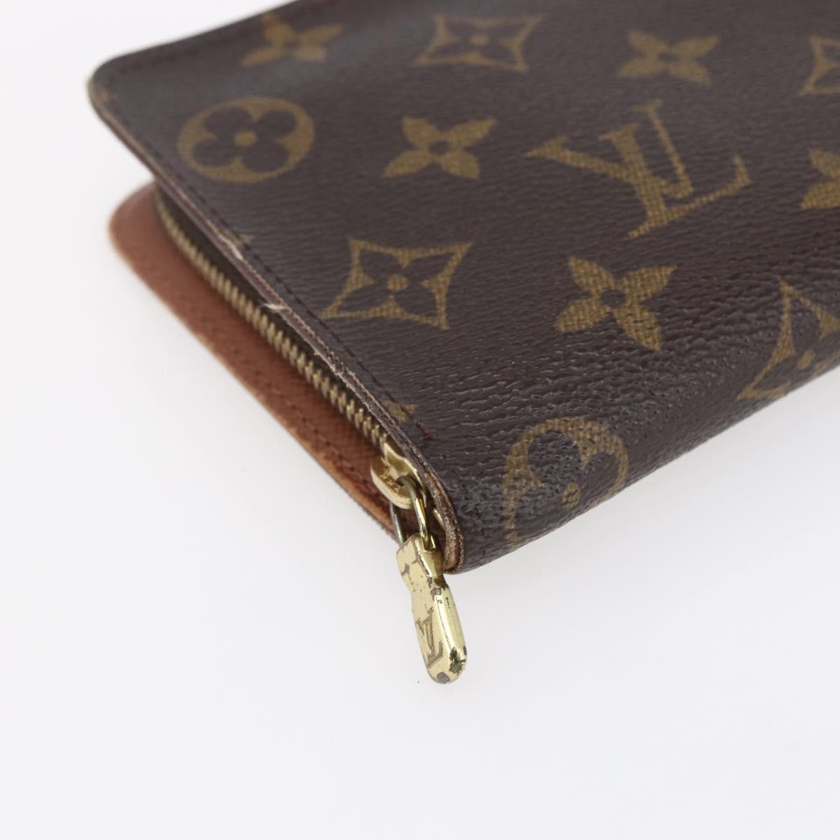 LOUIS VUITTON Monogram Porte Monnaie Zip Long Wallet M61727 LV Auth th6498