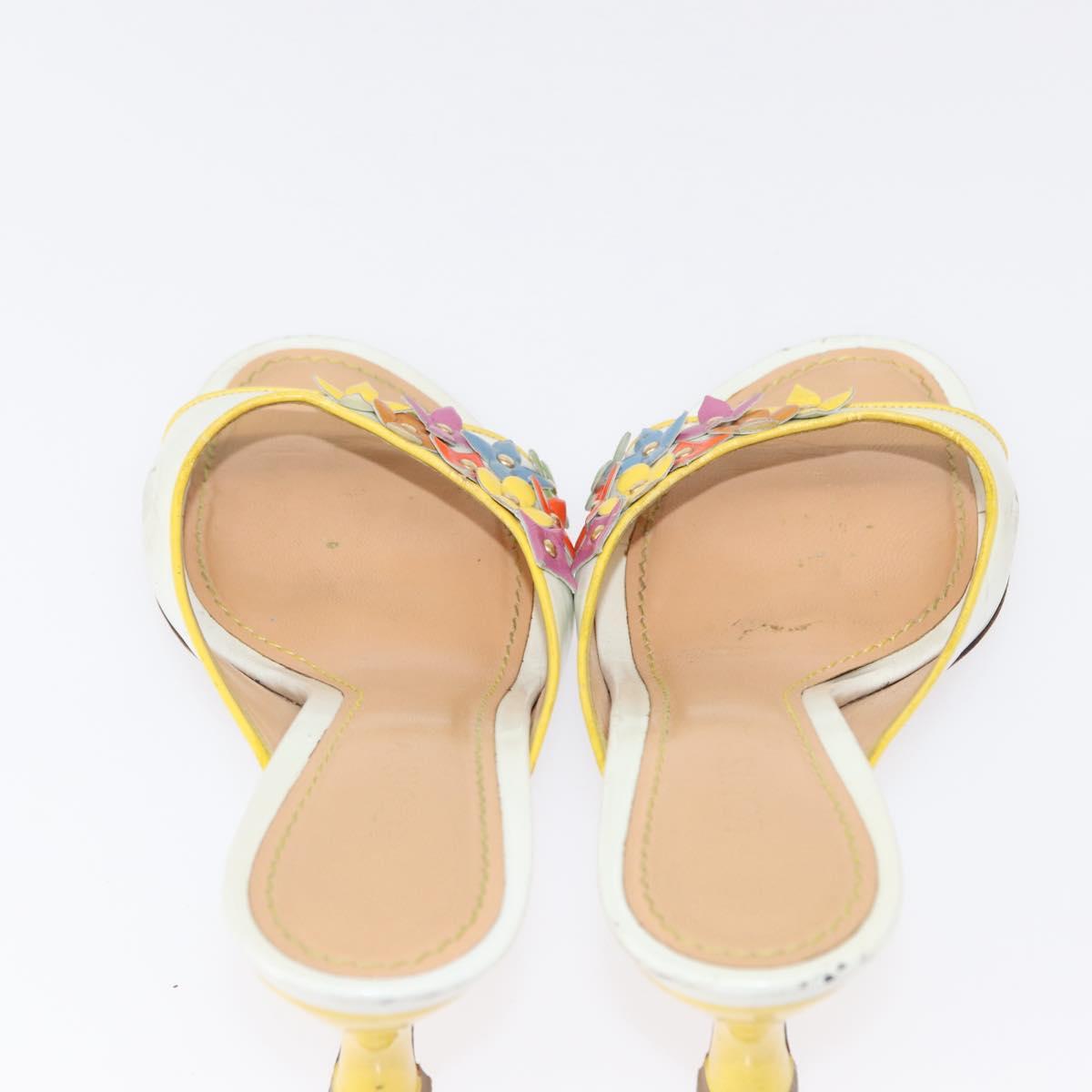 LOUIS VUITTON Shoes Leather Canvas 2 Set Silver White LV Auth th6500