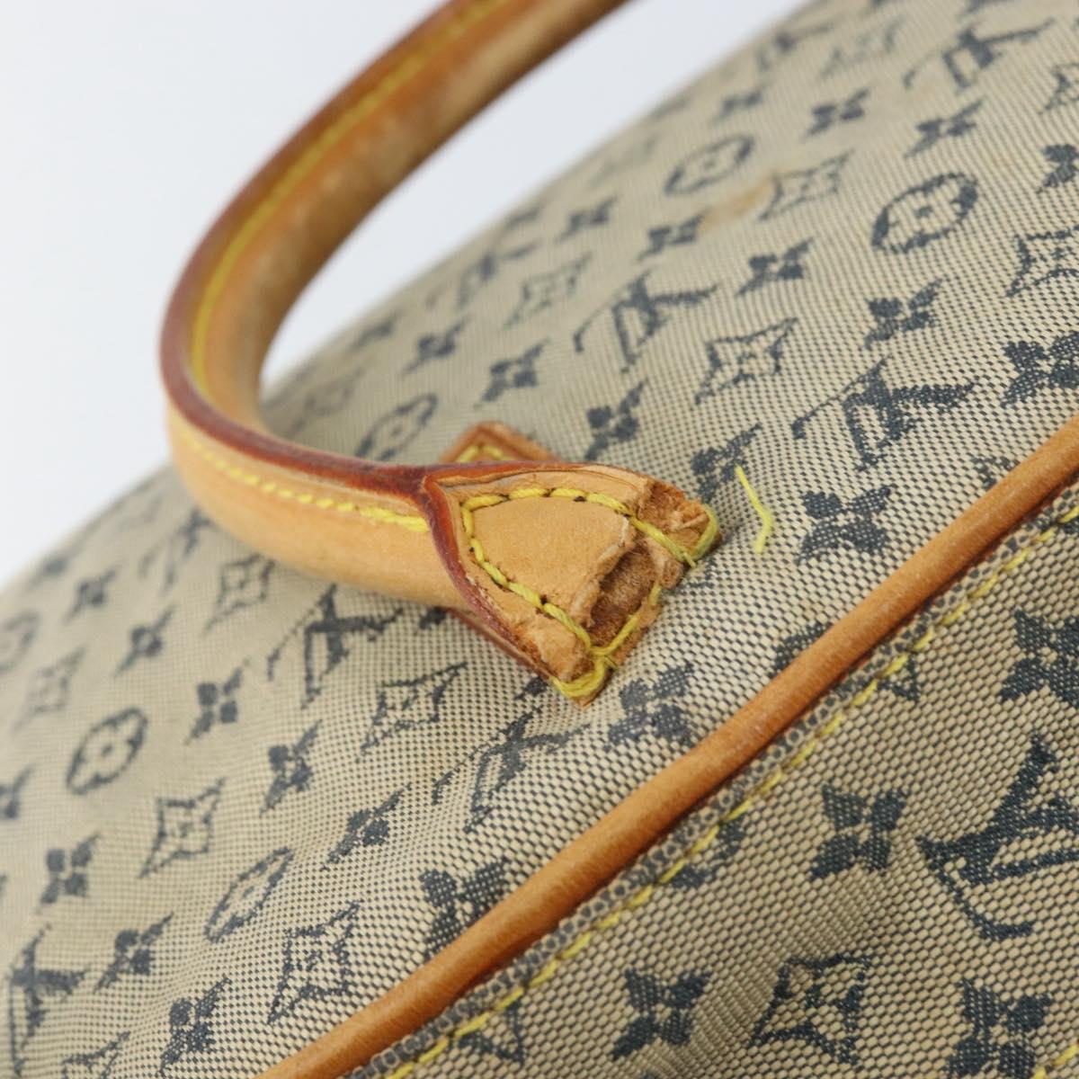 LOUIS VUITTON Monogram Mini Marie Hand Bag Blue M92003 LV Auth th6511