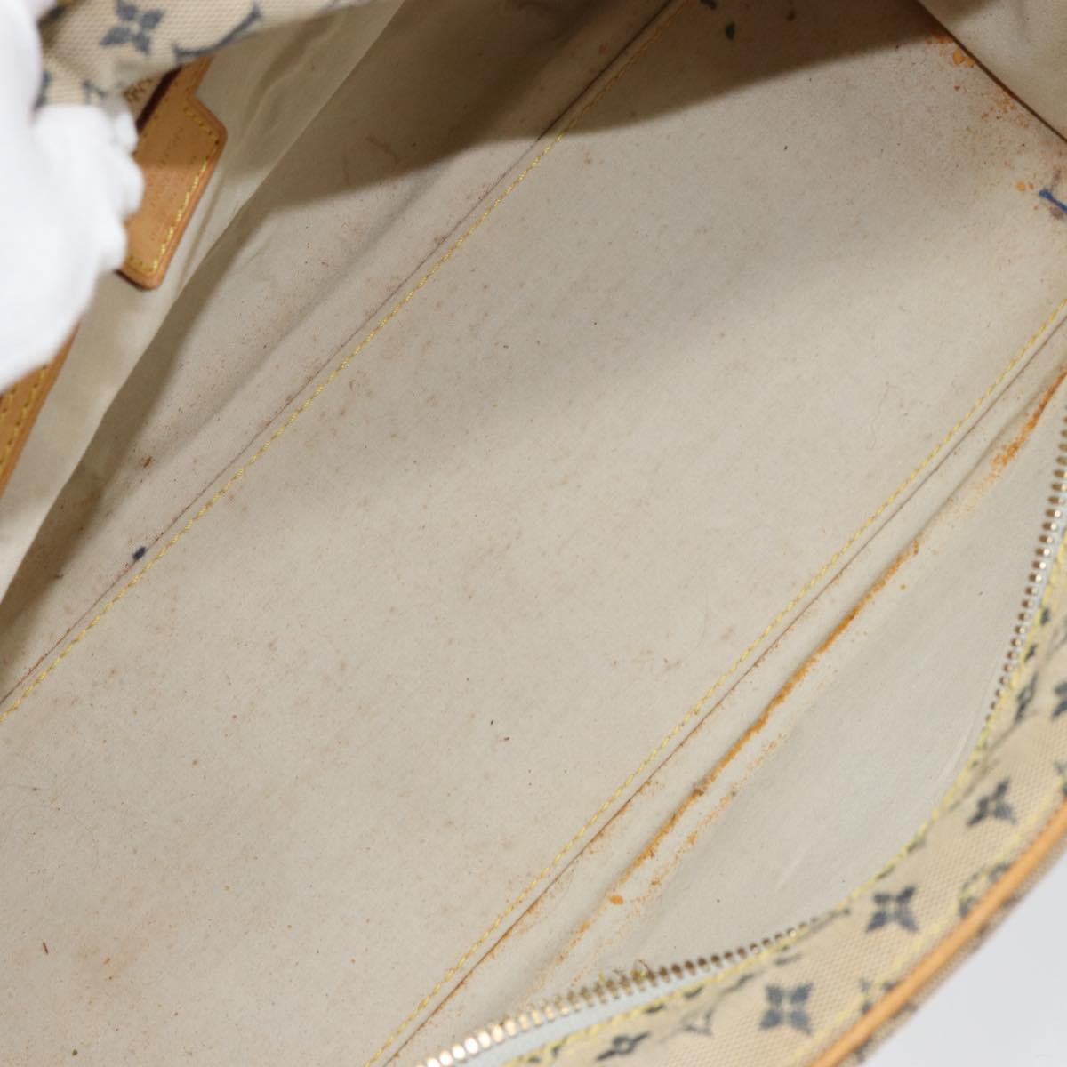 LOUIS VUITTON Monogram Mini Marie Hand Bag Blue M92003 LV Auth th6512