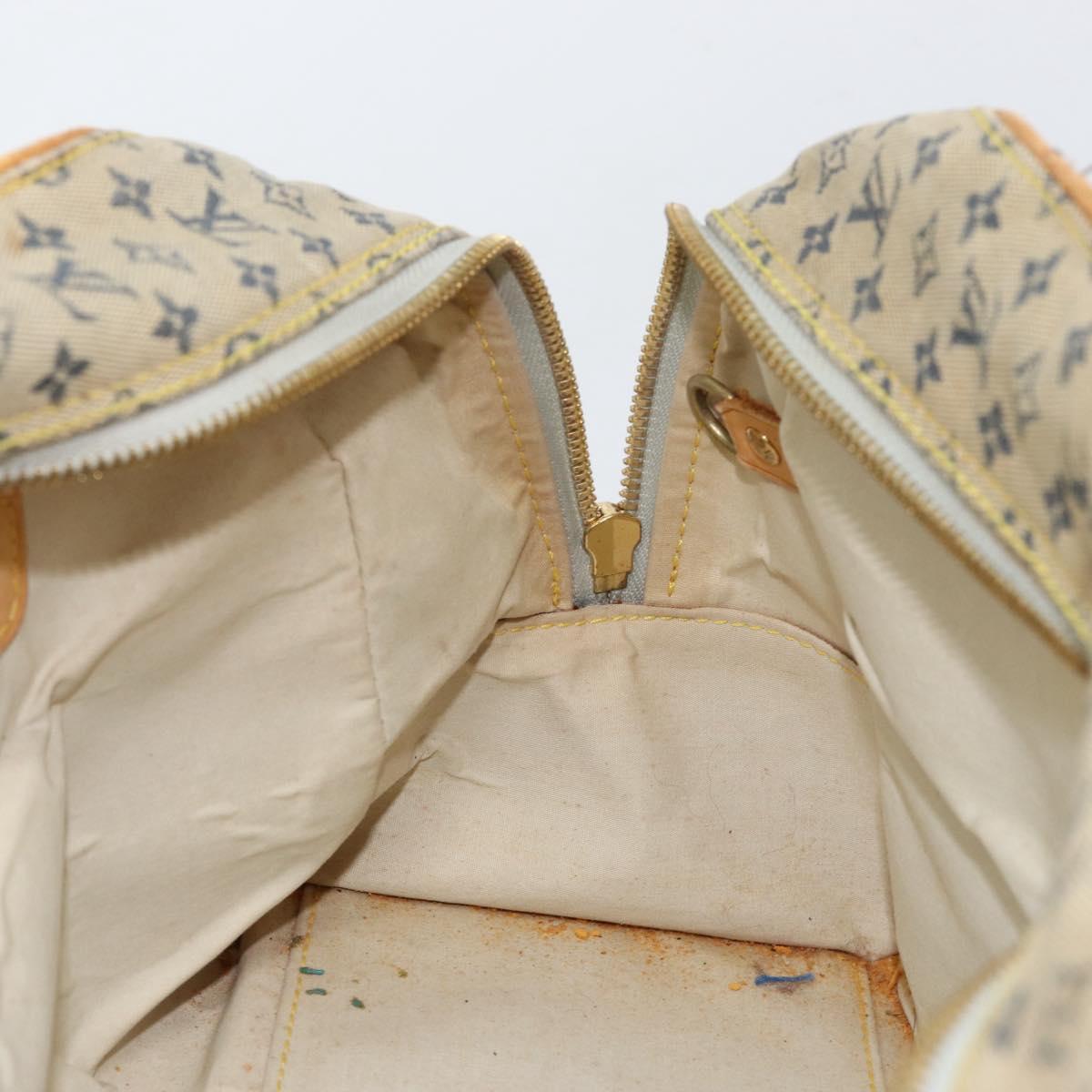 LOUIS VUITTON Monogram Mini Marie Hand Bag Blue M92003 LV Auth th6512