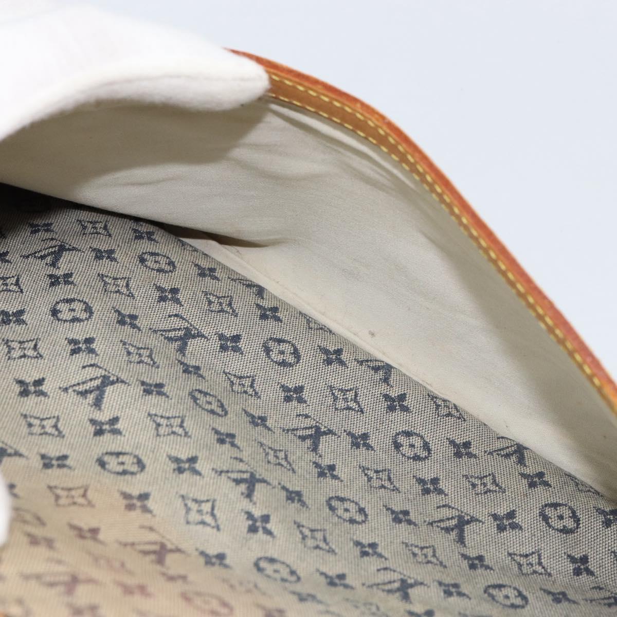 LOUIS VUITTON Monogram Mini Marie Hand Bag Blue M92003 LV Auth th6512