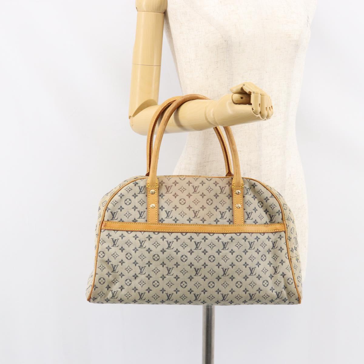 LOUIS VUITTON Monogram Mini Marie Hand Bag Blue M92003 LV Auth th6512