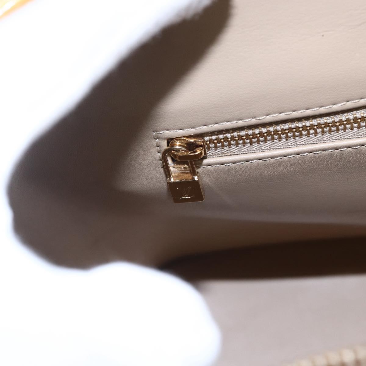 LOUIS VUITTON Monogram Vernis Houston Hand Bag Beige M91004 LV Auth th6513
