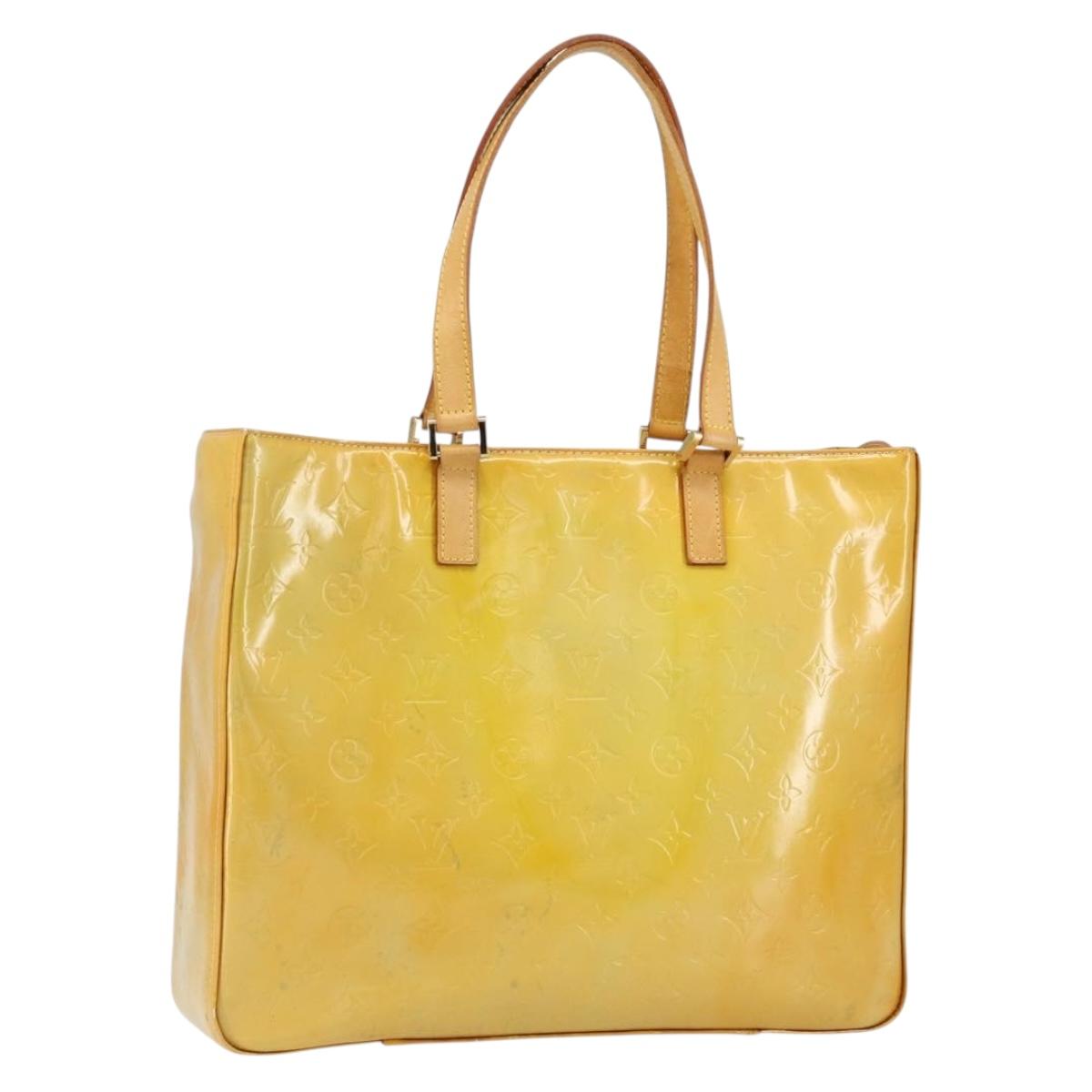 LOUIS VUITTON Monogram Vernis Columbus Tote Bag Gris M91028 LV Auth th6514