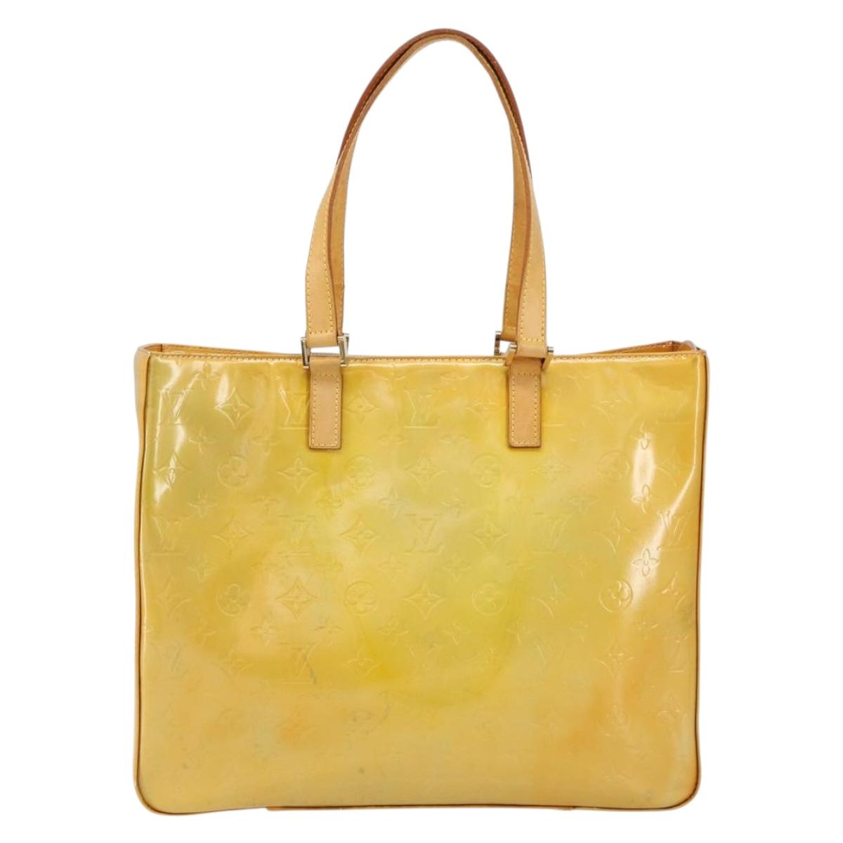 LOUIS VUITTON Monogram Vernis Columbus Tote Bag Gris M91028 LV Auth th6514