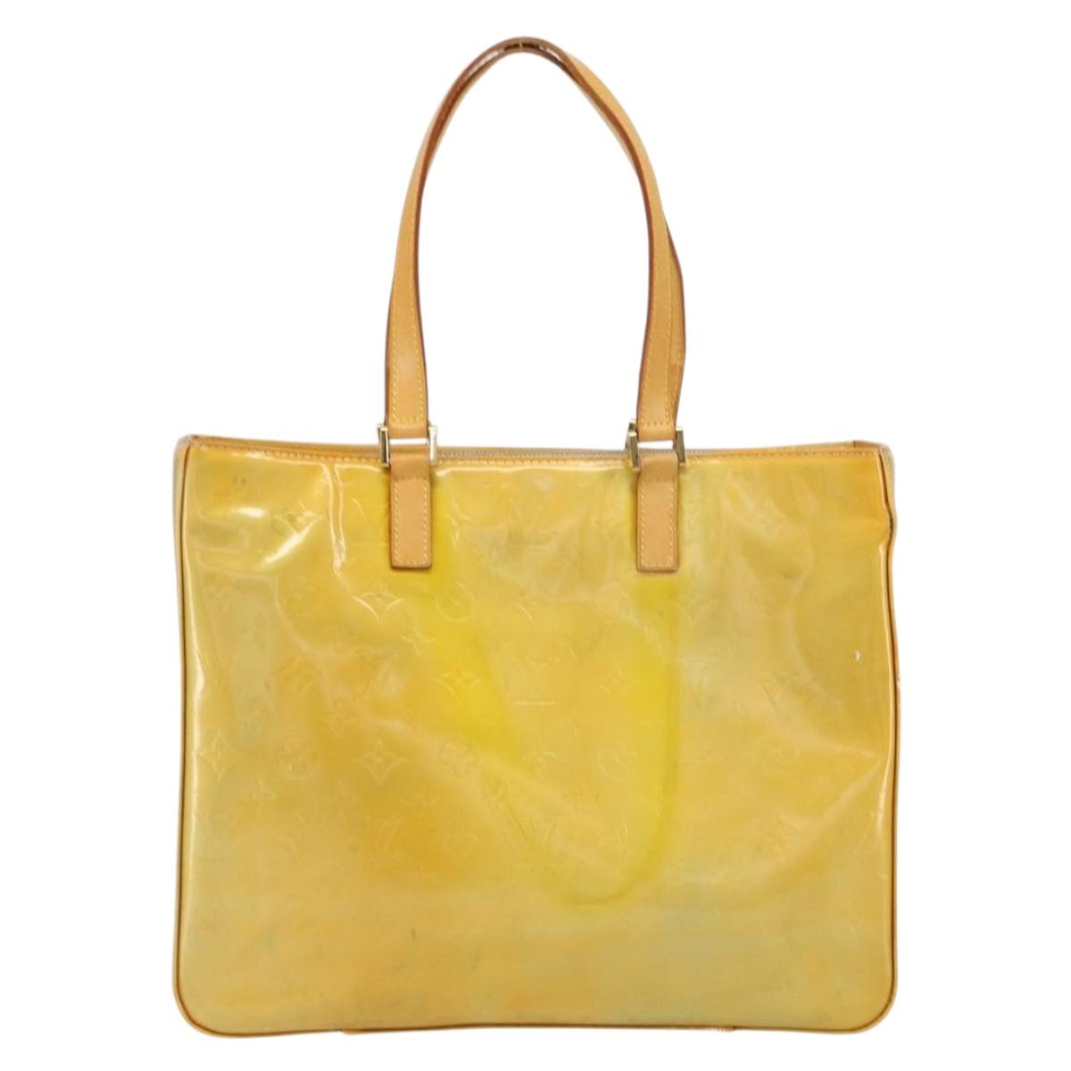 LOUIS VUITTON Monogram Vernis Columbus Tote Bag Gris M91028 LV Auth th6514