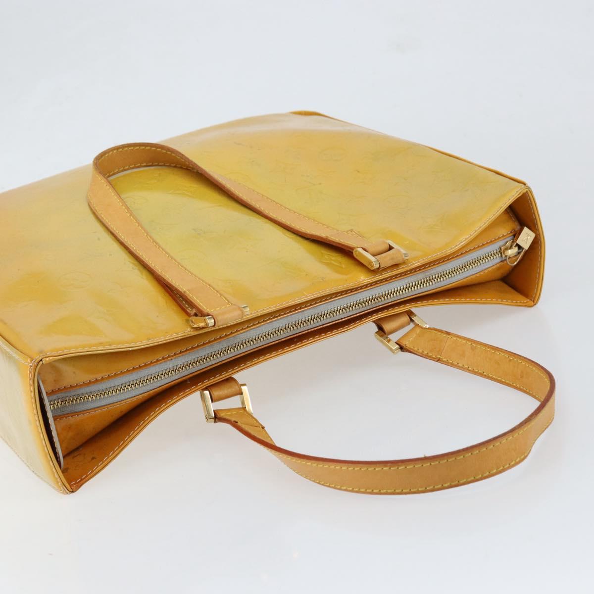 LOUIS VUITTON Monogram Vernis Columbus Tote Bag Gris M91028 LV Auth th6514