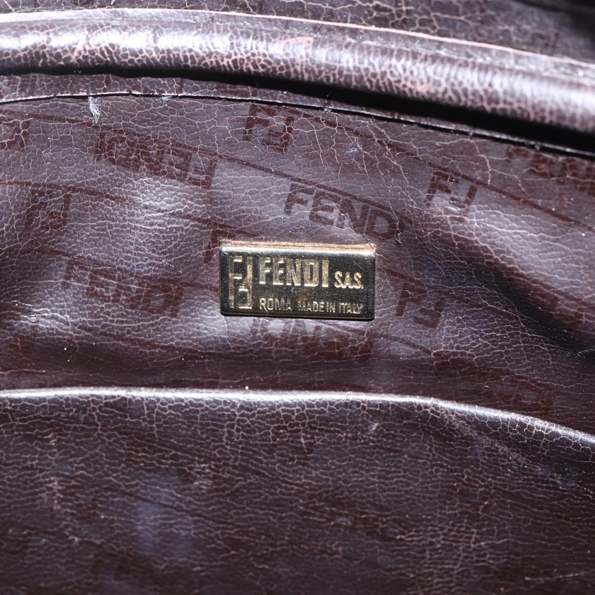 FENDI Zucchino Canvas Shoulder Bag Beige Auth th6516