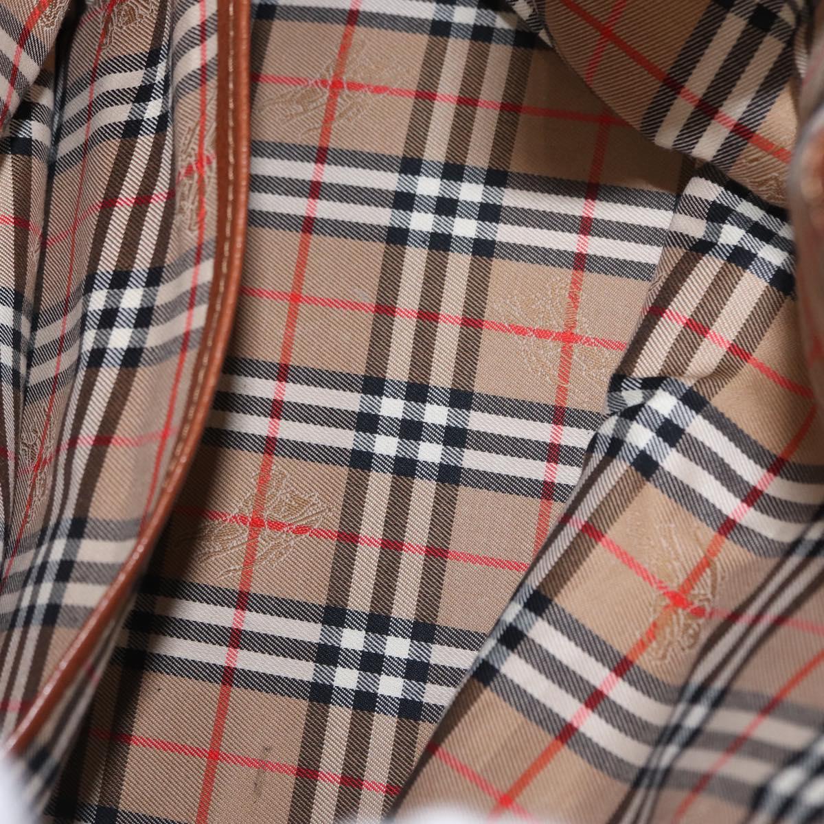 Burberrys Shoulder Bag Leather Brown Gold Auth th6518