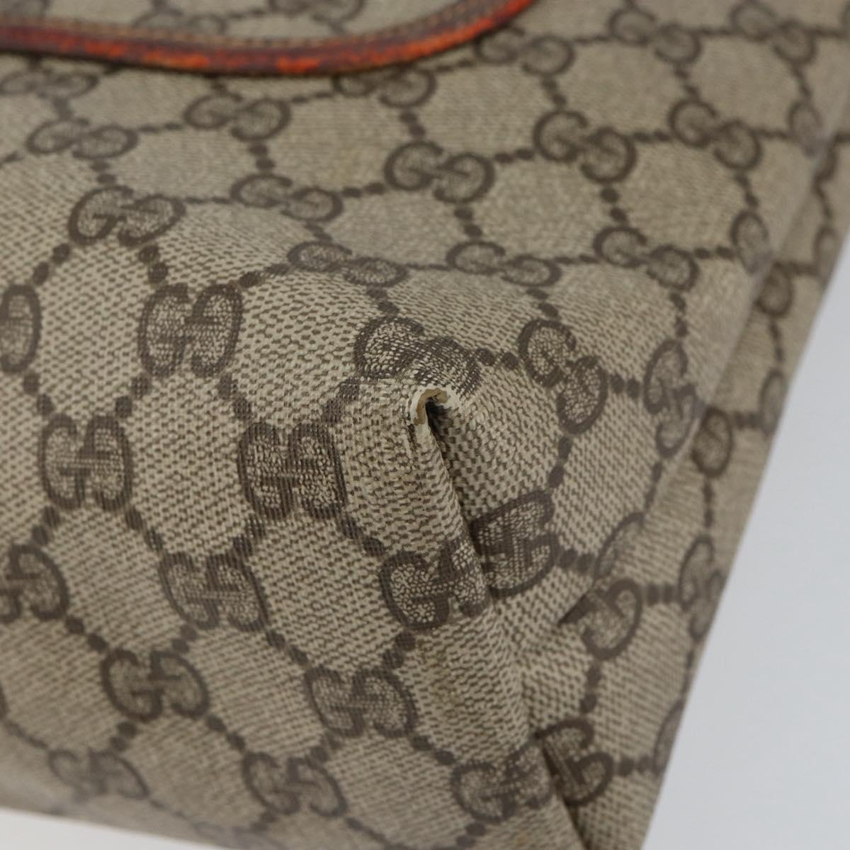 GUCCI GG Supreme Web Sherry Line Tote Bag PVC Beige Red 39 02 003 Auth th6519