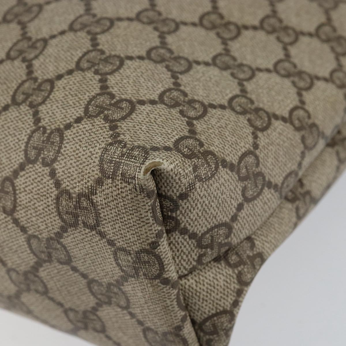 GUCCI GG Supreme Web Sherry Line Tote Bag PVC Beige Red 39 02 003 Auth th6519