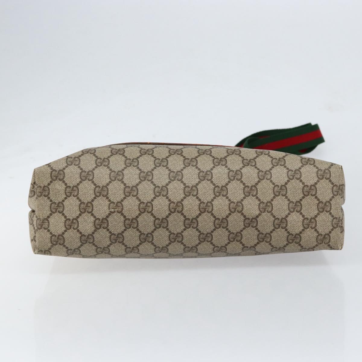 GUCCI GG Supreme Web Sherry Line Tote Bag PVC Beige Red 39 02 003 Auth th6519