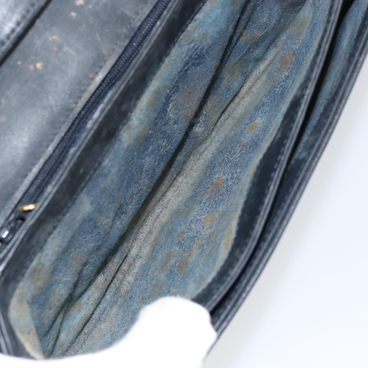 GUCCI Micro GG Supreme Shoulder Bag PVC Navy Gold 004 106 0024 Auth th6521