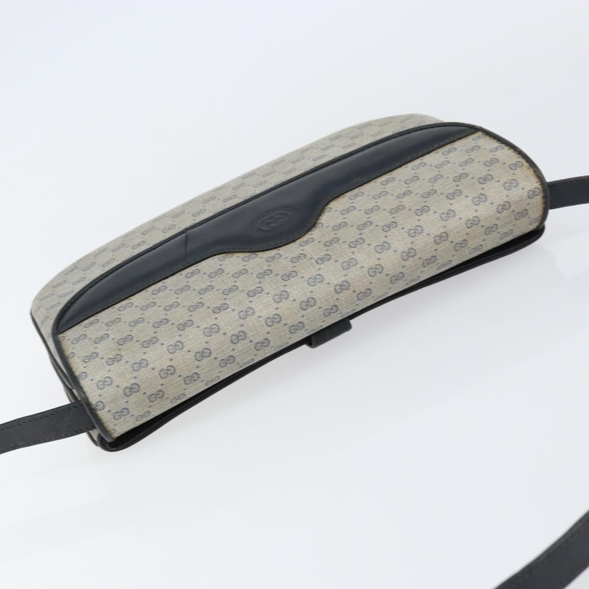 GUCCI Micro GG Supreme Shoulder Bag PVC Navy Gold 004 106 0024 Auth th6521