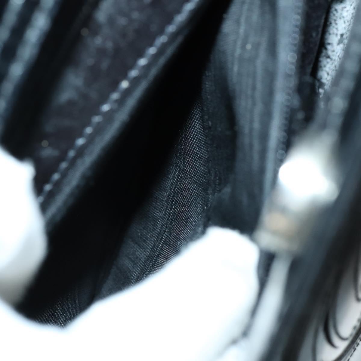 GUCCI Soho Hand Bag Enamel 2way Black Silver 000 1013 0504 Auth th6522