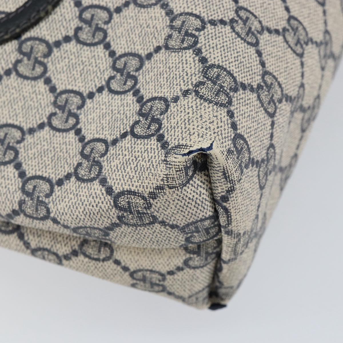 GUCCI GG Supreme Sherry Line Tote Bag PVC Navy Red 002 4487 39 Auth th6526