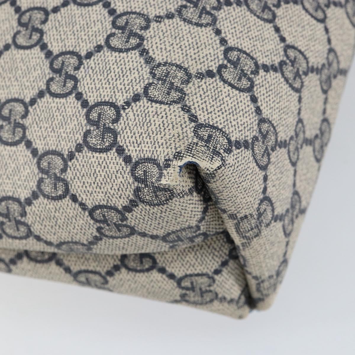 GUCCI GG Supreme Sherry Line Tote Bag PVC Navy Red 002 4487 39 Auth th6526