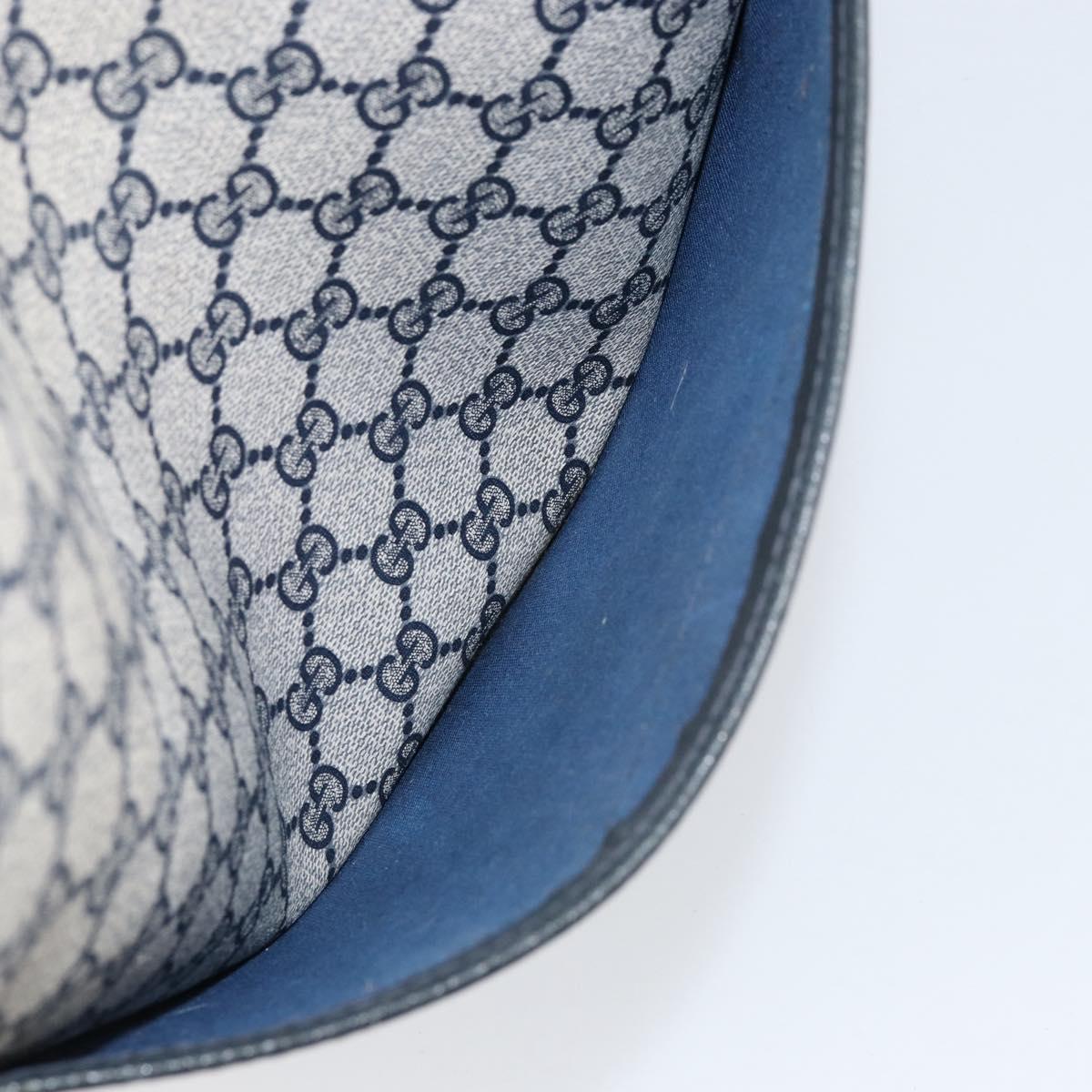 GUCCI GG Supreme Sherry Line Tote Bag PVC Navy Red 002 4487 39 Auth th6526