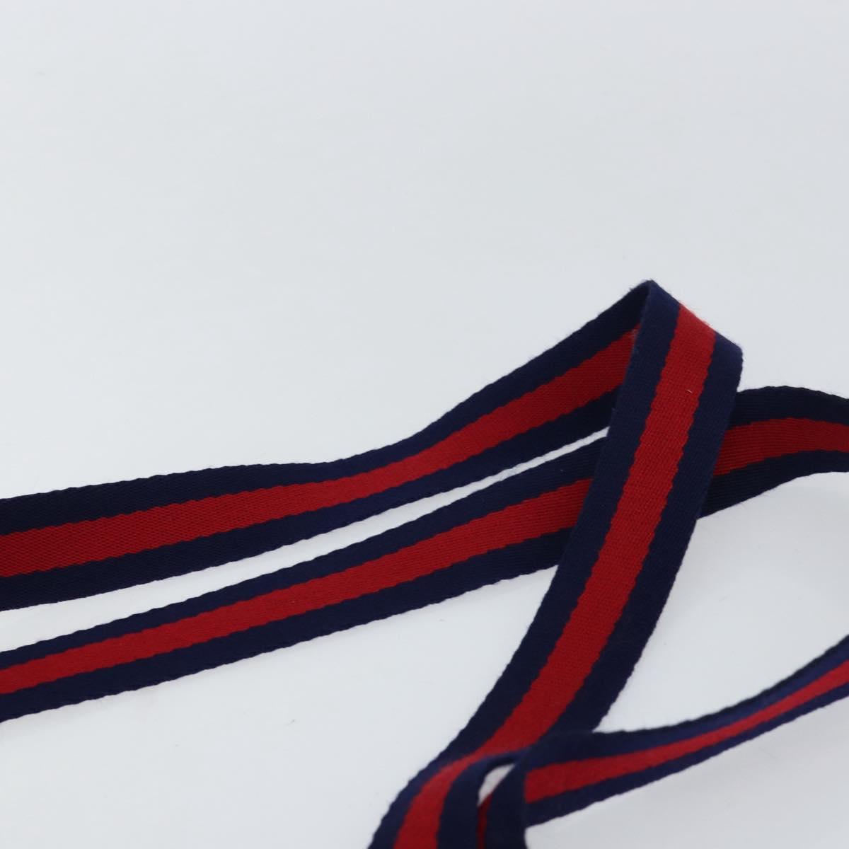 GUCCI GG Supreme Sherry Line Tote Bag PVC Navy Red 002 4487 39 Auth th6526