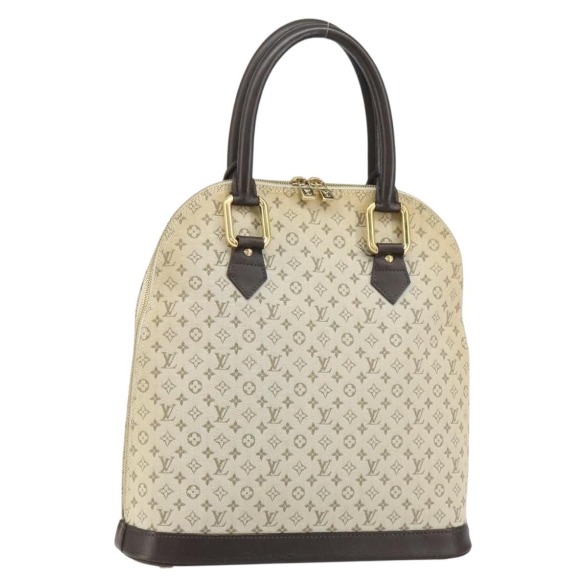 LOUIS VUITTON Monogram Mini Alma Haut Hand Bag Khaki M92203 LV Auth th6528