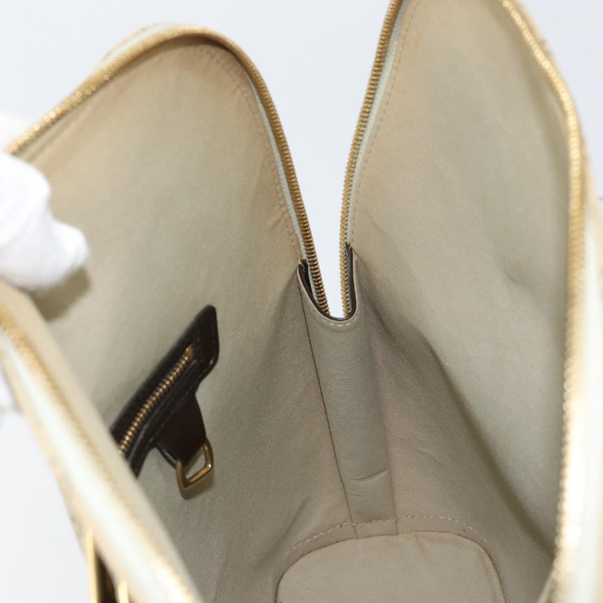 LOUIS VUITTON Monogram Mini Alma Haut Hand Bag Khaki M92203 LV Auth th6528