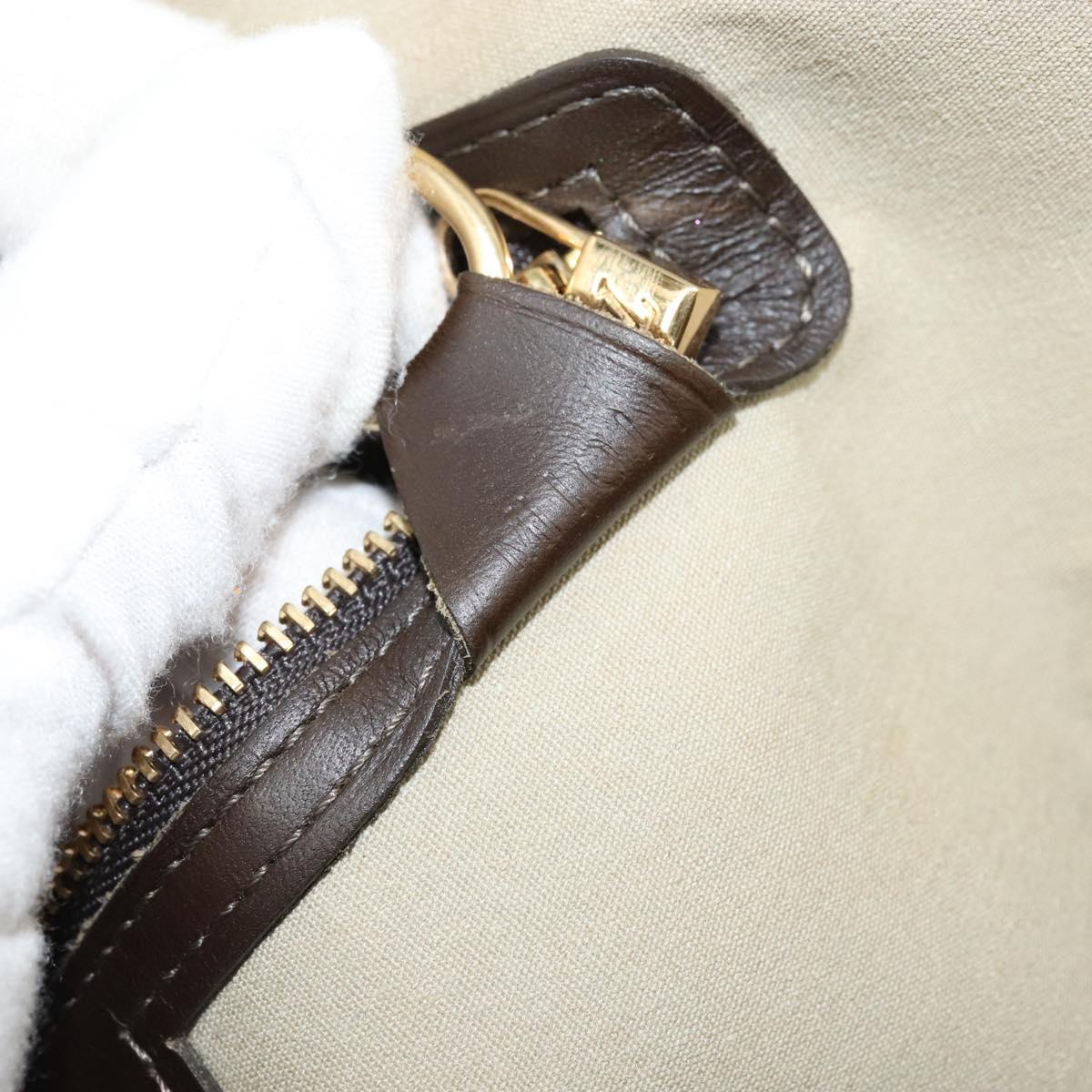 LOUIS VUITTON Monogram Mini Alma Haut Hand Bag Khaki M92203 LV Auth th6528