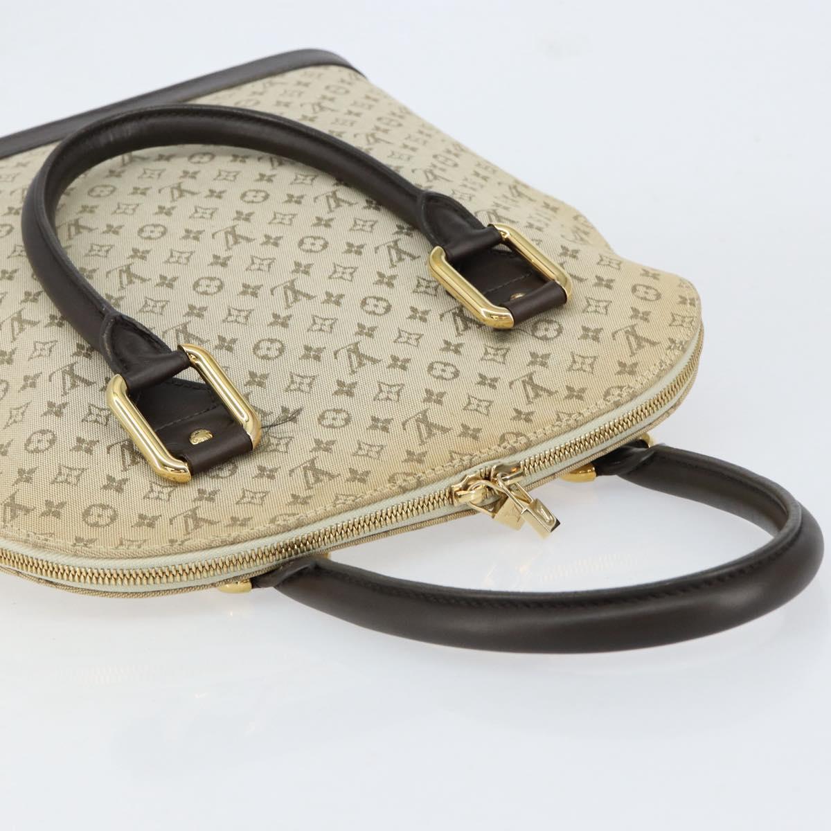 LOUIS VUITTON Monogram Mini Alma Haut Hand Bag Khaki M92203 LV Auth th6528