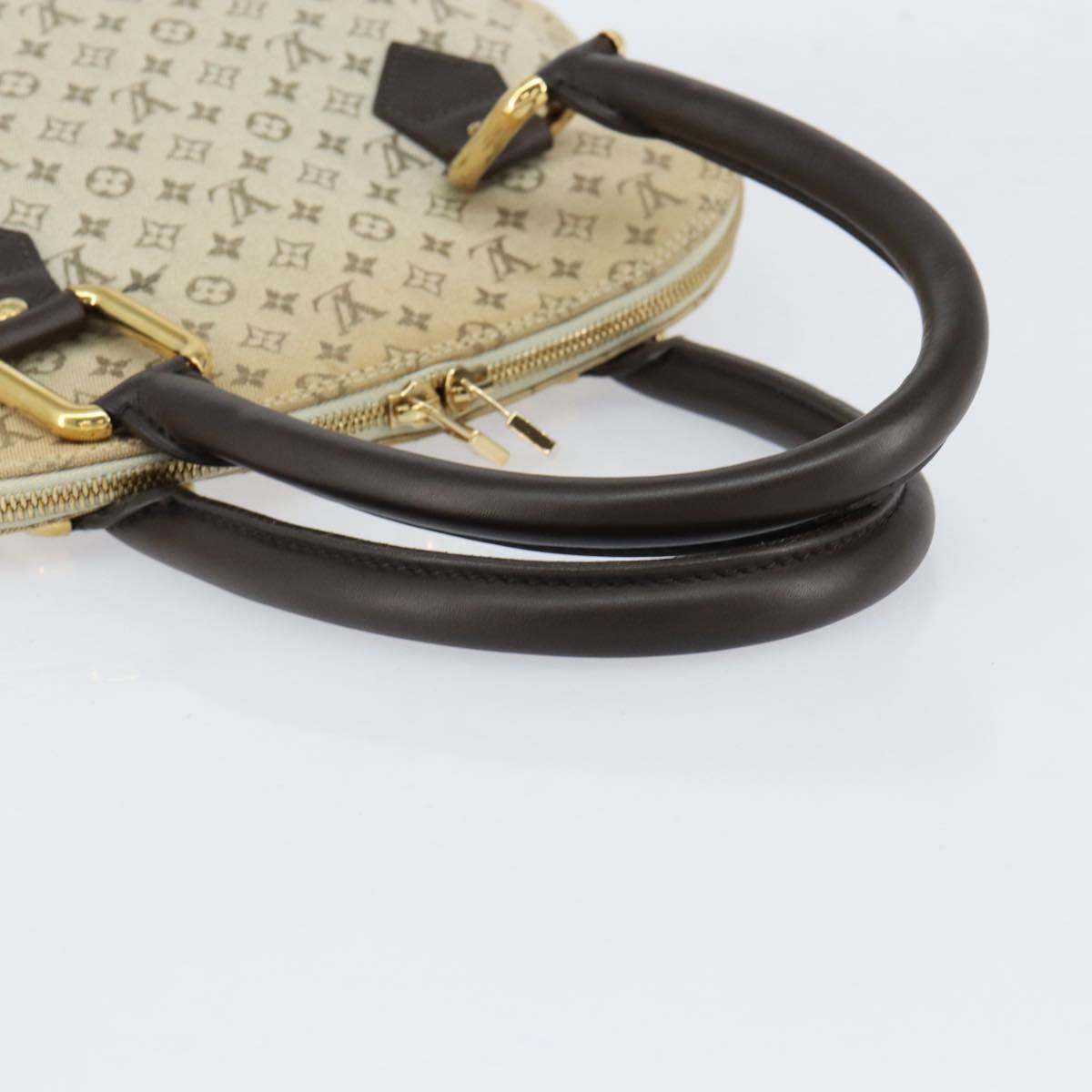LOUIS VUITTON Monogram Mini Alma Haut Hand Bag Khaki M92203 LV Auth th6528