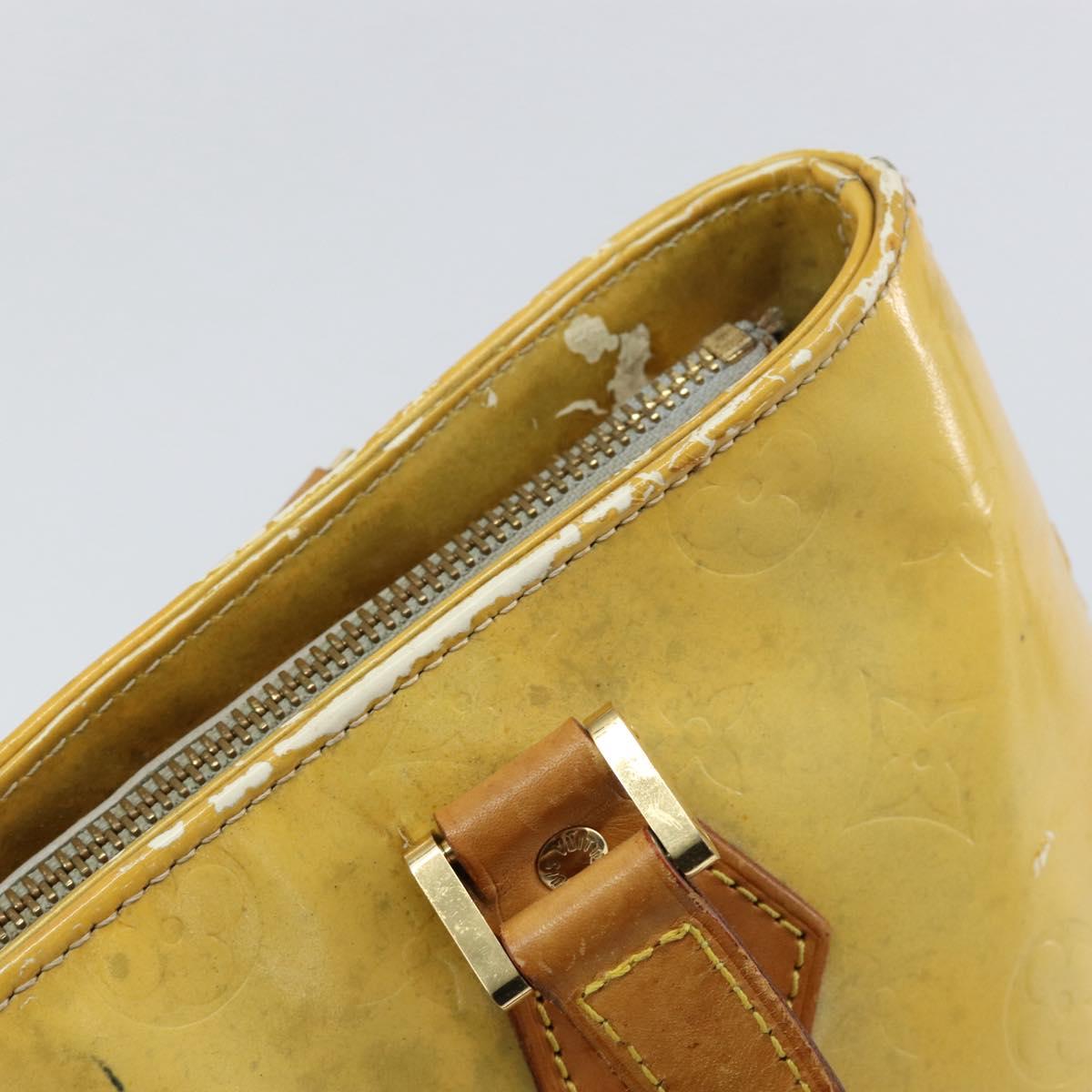 LOUIS VUITTON Monogram Vernis Houston Hand Bag Gris M91053 LV Auth th6529