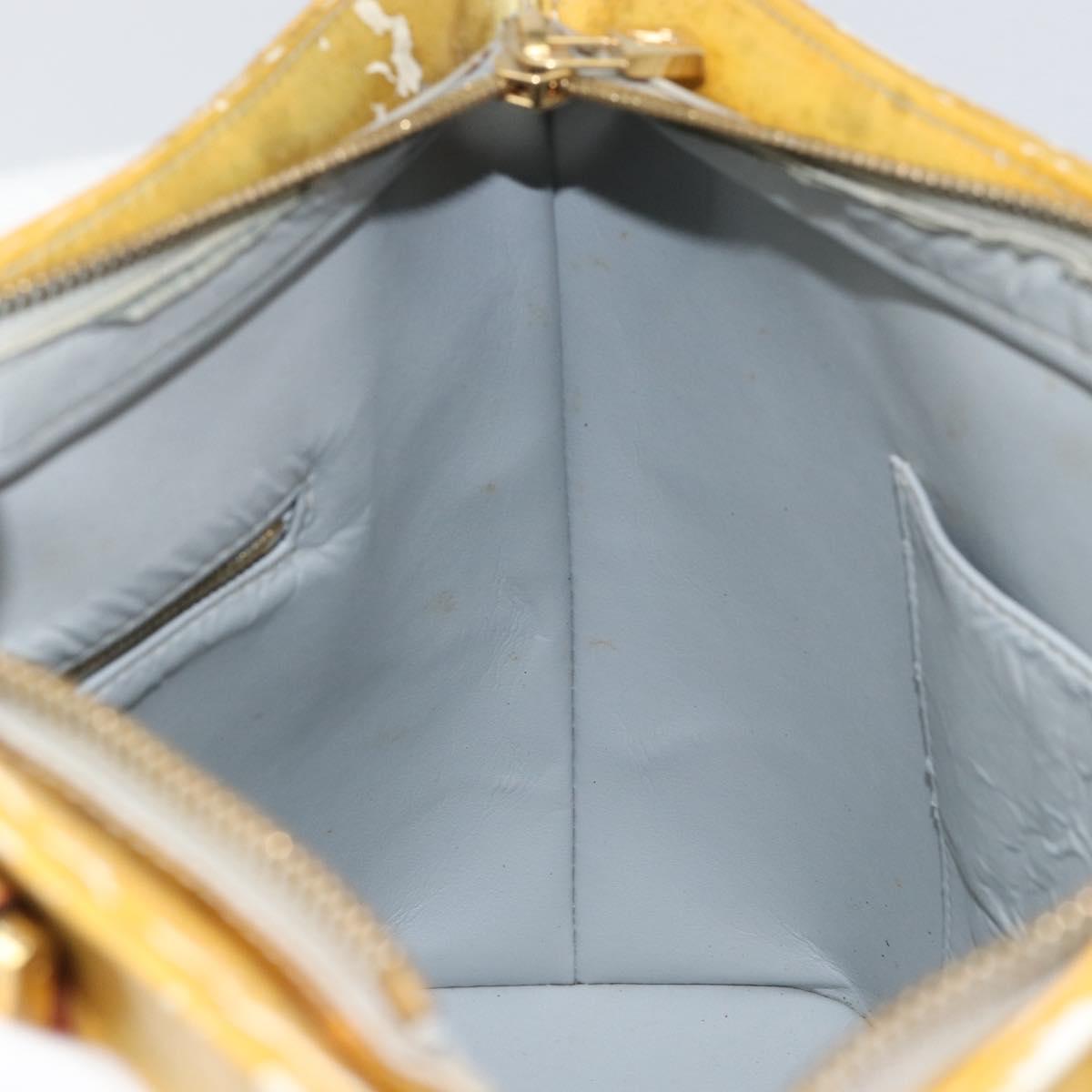 LOUIS VUITTON Monogram Vernis Houston Hand Bag Gris M91053 LV Auth th6529