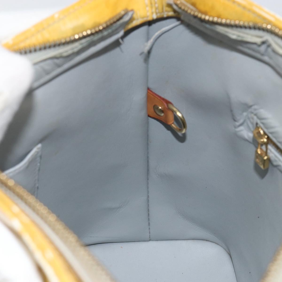 LOUIS VUITTON Monogram Vernis Houston Hand Bag Gris M91053 LV Auth th6529