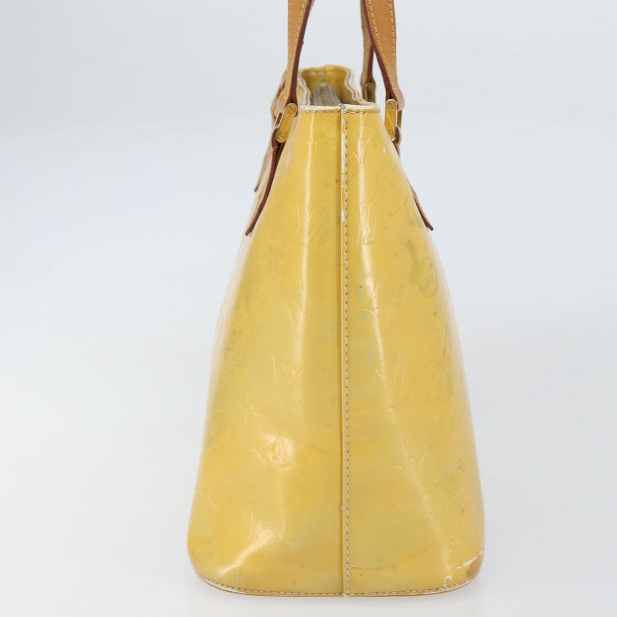 LOUIS VUITTON Monogram Vernis Houston Hand Bag Gris M91053 LV Auth th6529