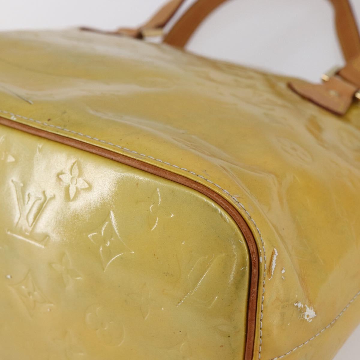 LOUIS VUITTON Monogram Vernis Houston Hand Bag Gris M91053 LV Auth th6530