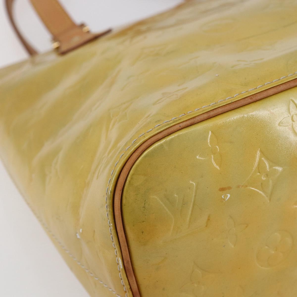 LOUIS VUITTON Monogram Vernis Houston Hand Bag Gris M91053 LV Auth th6530