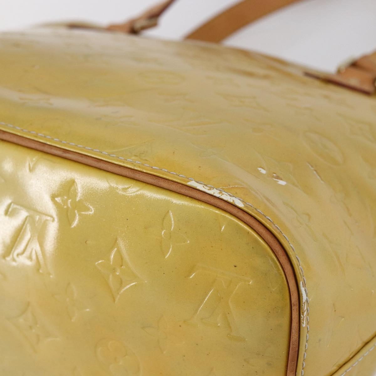 LOUIS VUITTON Monogram Vernis Houston Hand Bag Gris M91053 LV Auth th6530