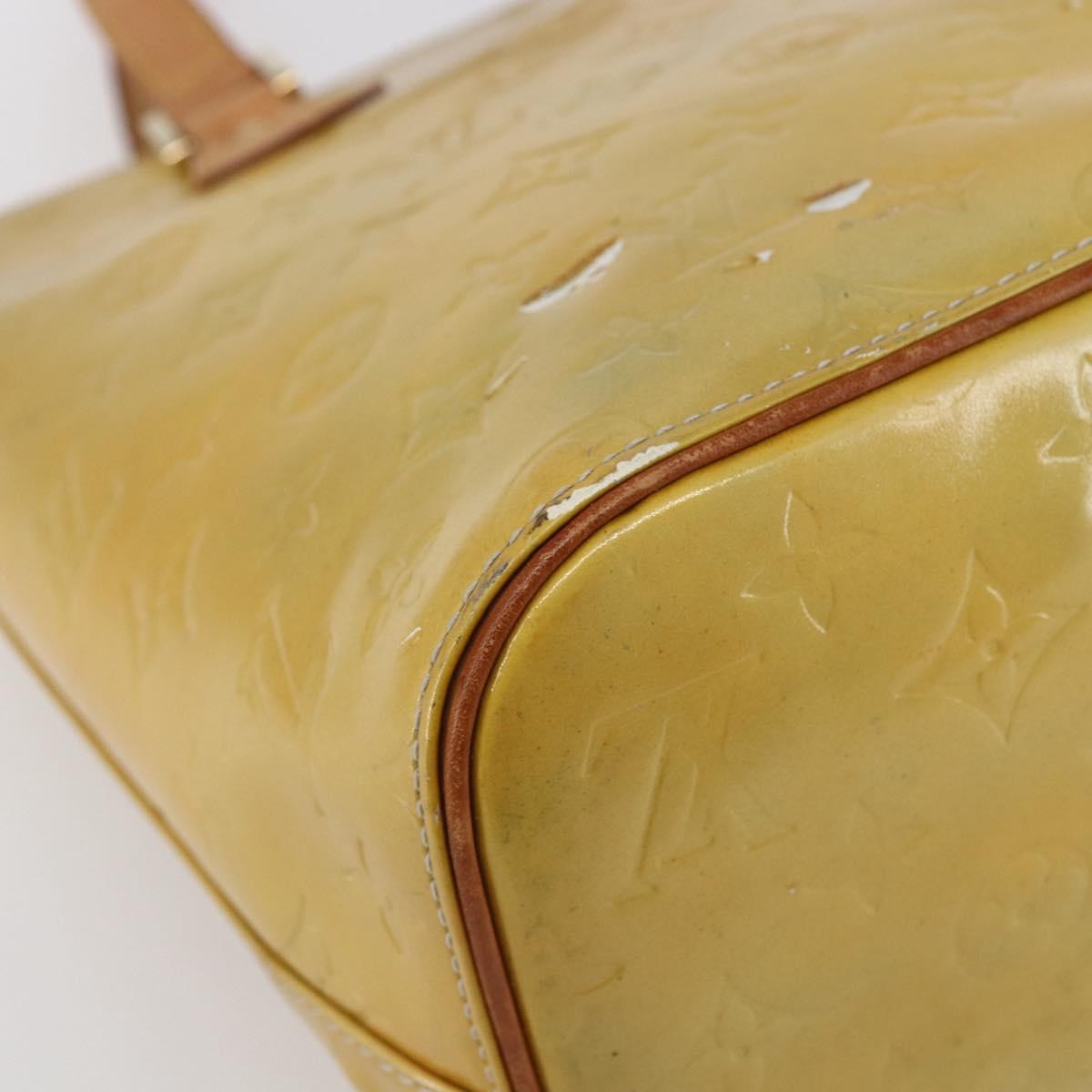 LOUIS VUITTON Monogram Vernis Houston Hand Bag Gris M91053 LV Auth th6530