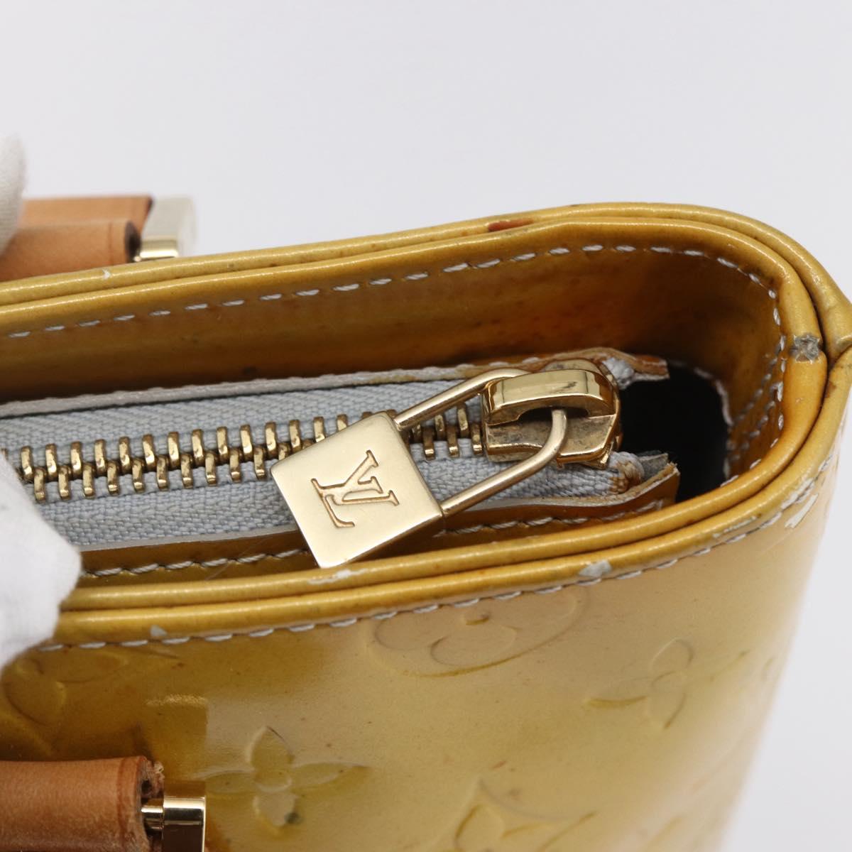 LOUIS VUITTON Monogram Vernis Houston Hand Bag Gris M91053 LV Auth th6530