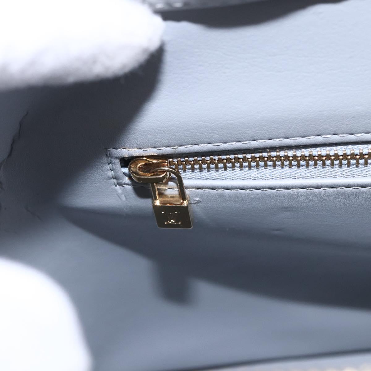 LOUIS VUITTON Monogram Vernis Houston Hand Bag Gris M91053 LV Auth th6530