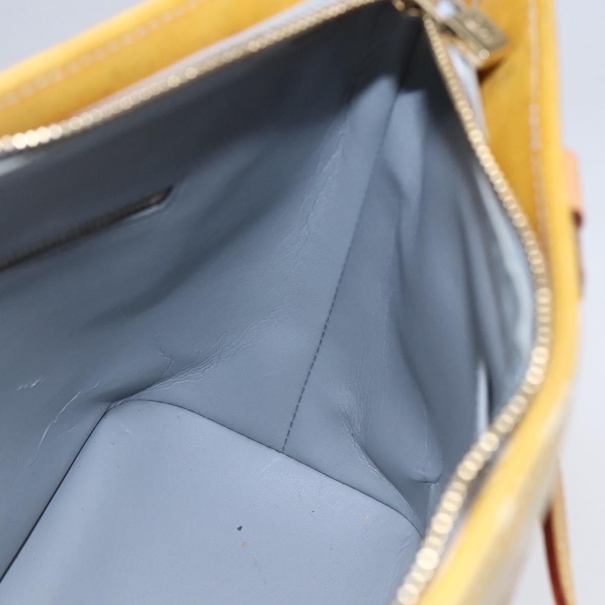 LOUIS VUITTON Monogram Vernis Houston Hand Bag Gris M91053 LV Auth th6530
