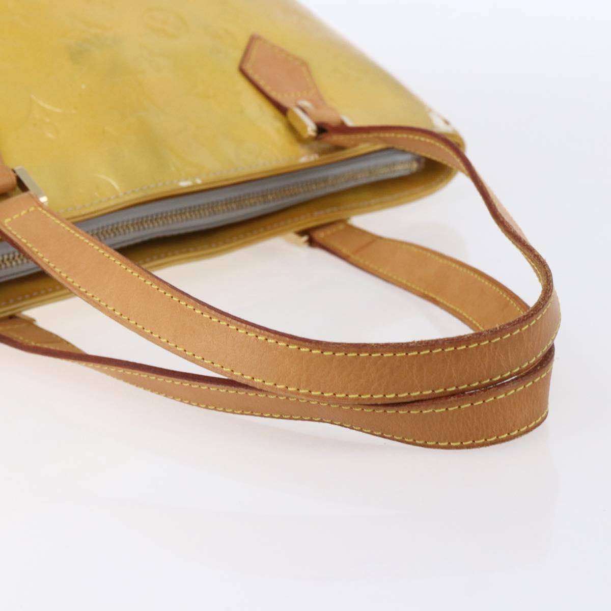 LOUIS VUITTON Monogram Vernis Houston Hand Bag Gris M91053 LV Auth th6530