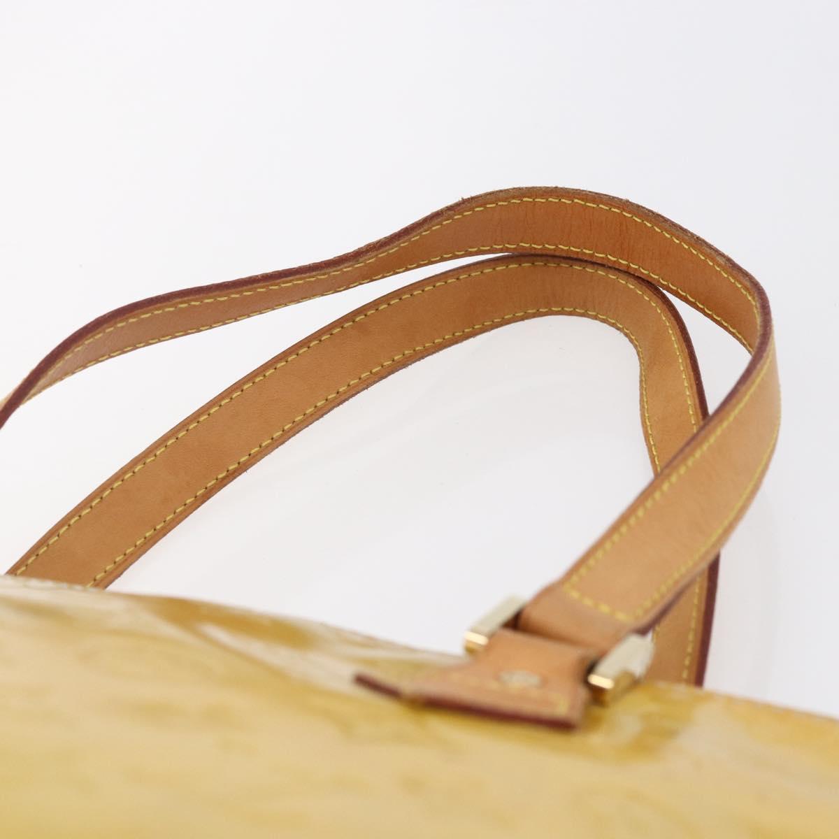 LOUIS VUITTON Monogram Vernis Houston Hand Bag Gris M91053 LV Auth th6530