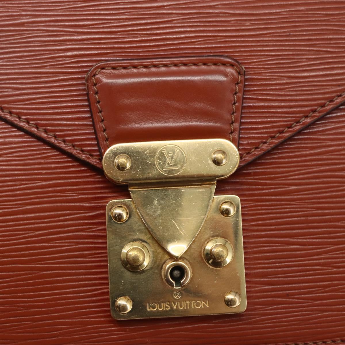 LOUIS VUITTON Epi Serie Dragonne Hand Bag Brown M52618 LV Auth th6531